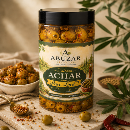 Olive Achar (زیتون کا اچار) – Fresh & Natural Olive Achar 500g