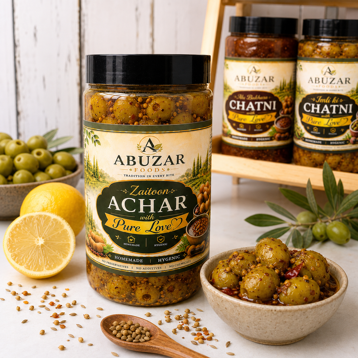 Olive Achar (زیتون کا اچار) – Fresh & Natural Olive Achar 500g